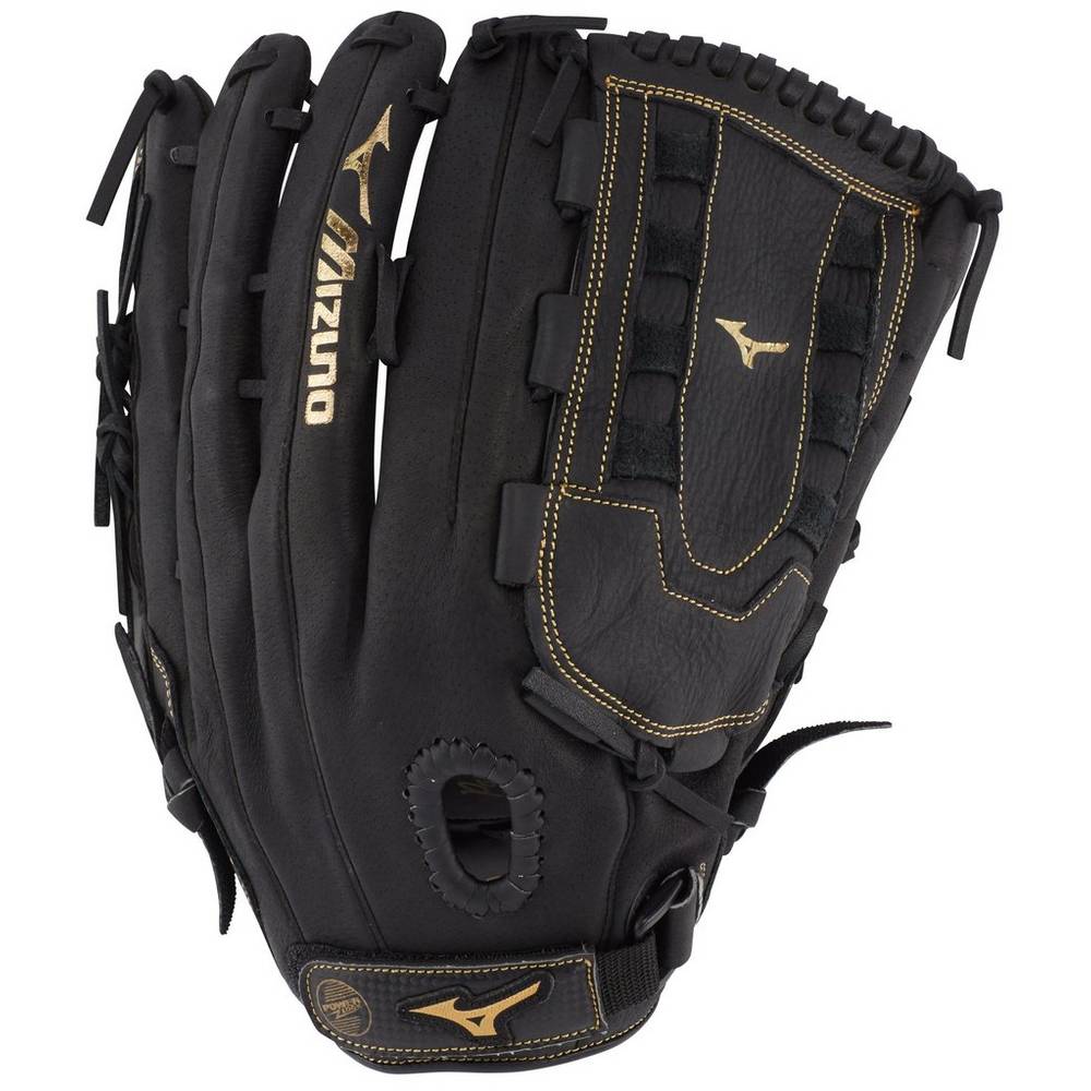 Mizuno Premier Series Slowpitch 14" Férfi Kesztyű Fekete/Arany LFQ294701